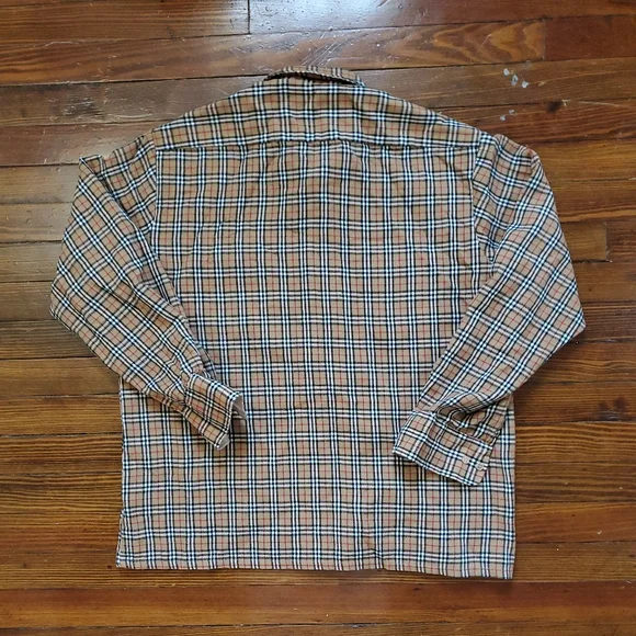 LARGE vtg 80s 90s Nova Plaid Acrylic Flannel Shirt men's streetwear boho f739p - Picture 2 of 4